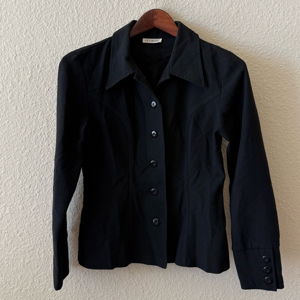 Mystic Black Button-Down Shirt